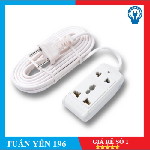 Ổ cắm điện liền dây du lịch đa năng 2 lỗ 2 chạc và 3 chạc - 2m mét 2200W 10A 250V S11⚡️CHÍNH HÃNG VINAKIP⚡️