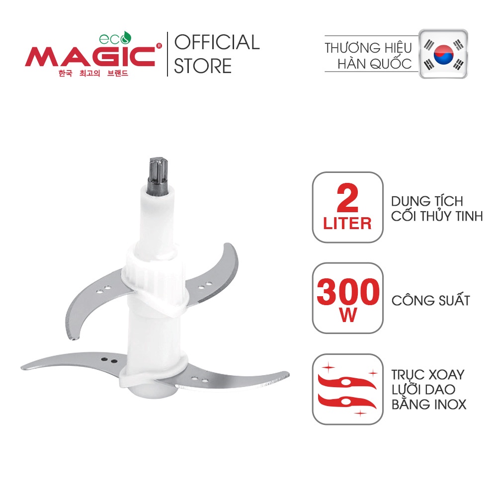 [Mã ELHA22 giảm 5% đơn 300K] Máy xay thịt thực phẩm đa năng mini Magic AC-15, dung tích 2L