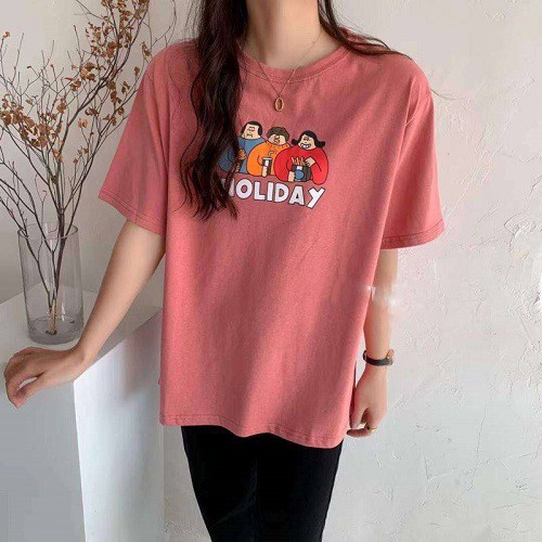 Áo phông Holliday in hình tay lỡ, áo thun 2T unisex form rộng P3 | BigBuy360 - bigbuy360.vn