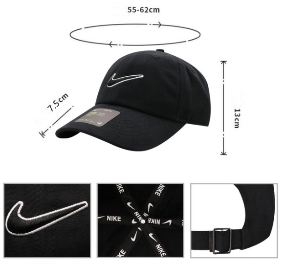 Mũ bóng chày thêu logo Nike thời trang Hàn Quốc chất lượng cao
