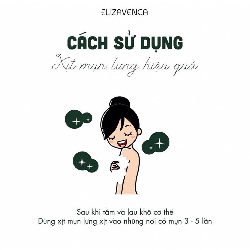 GIÁ TỐTCOMBO Xà Phòng + Xịt Mụn Lưng ELIZAVENCA