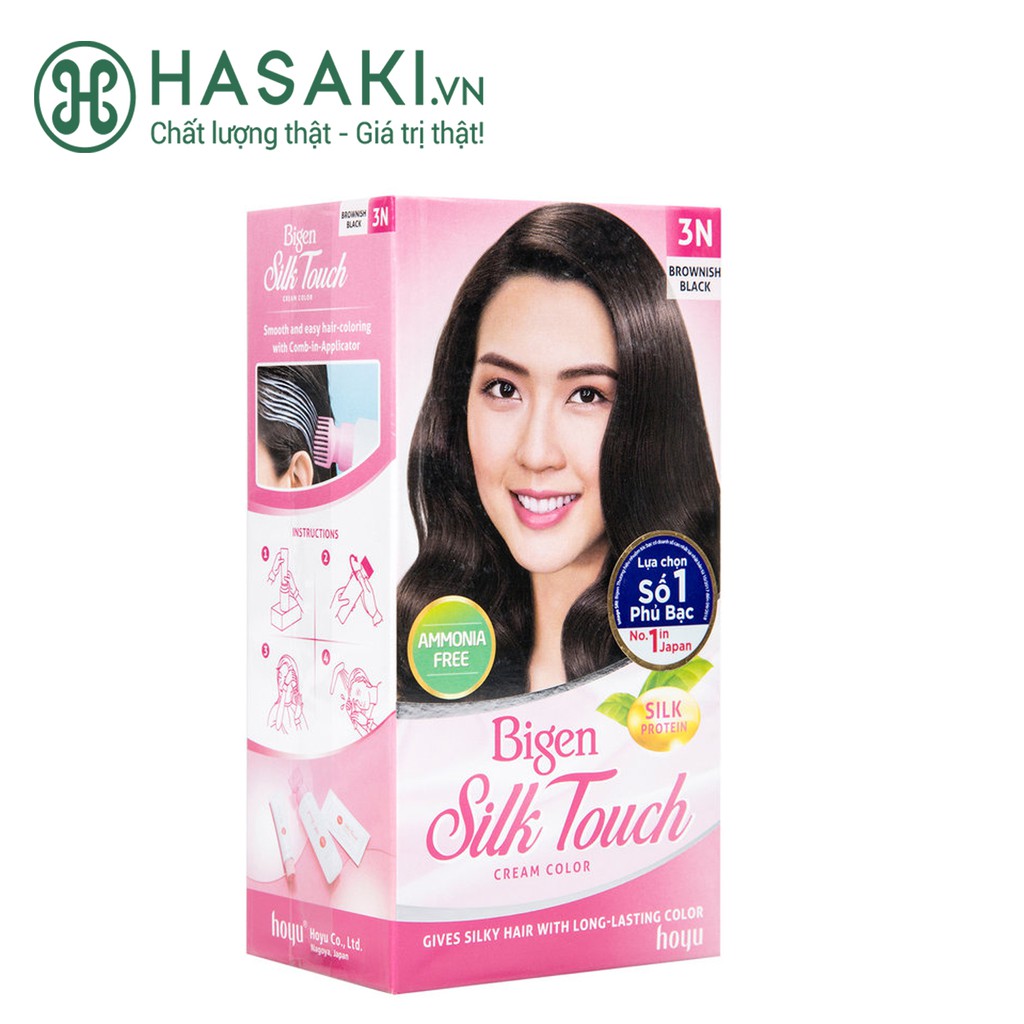 Thuốc Nhuộm Tóc Phủ Bạc Bigen Silk Touch Cream Color