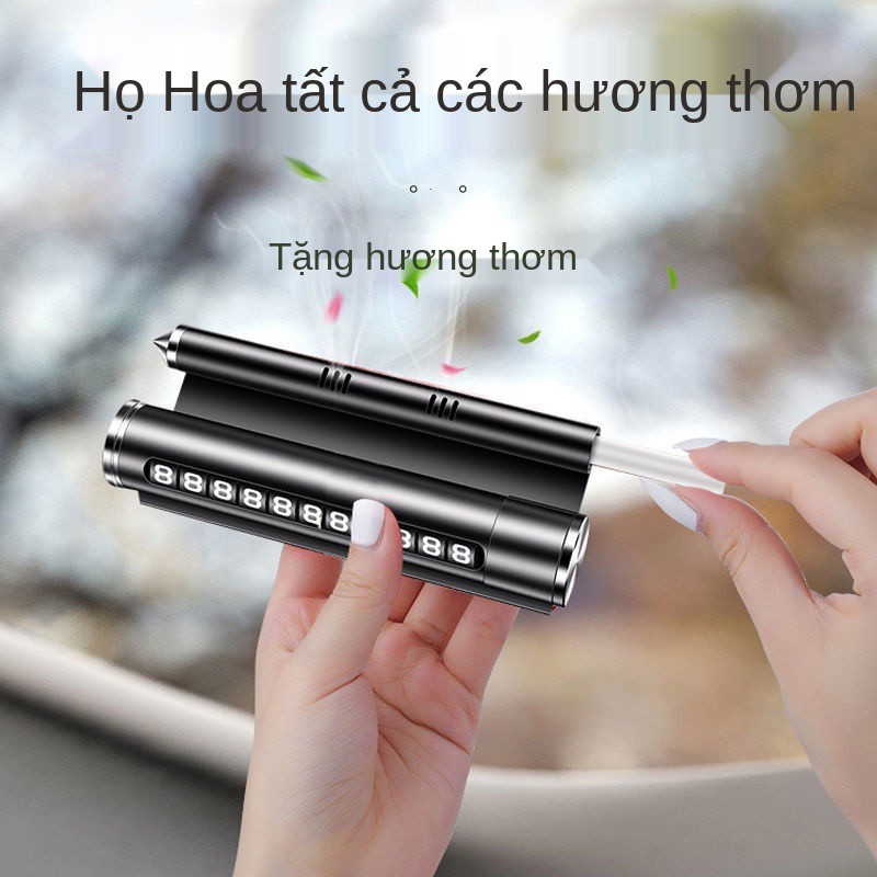 Biển báo đỗ xe tạm thời, số điện thoại di động, búa an toàn, dầu thơm hơi, ý tưởng trang trí đa chức năng