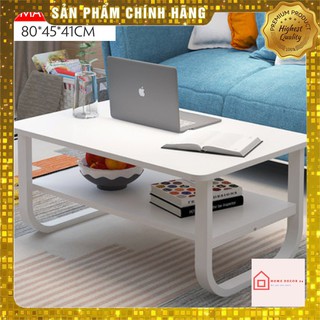 (RẺ VÔ ĐỊCH)Bàn trà sofa phòng khách 2 tầng kiểu dáng hiện đại, kích thước 80x45x41(cm)