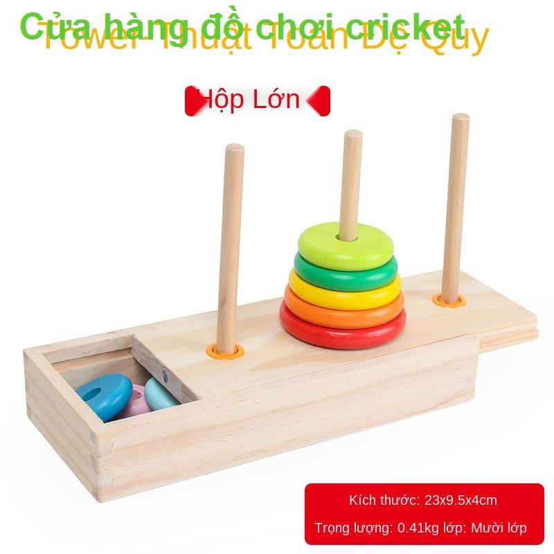 Tháp Hà Nội bằng gỗ 8 tầng 10 10- câu chuyện Đóng hộp trò chơi giáo dục cho học sinh tiểu đồ đào tạo tư duy logic