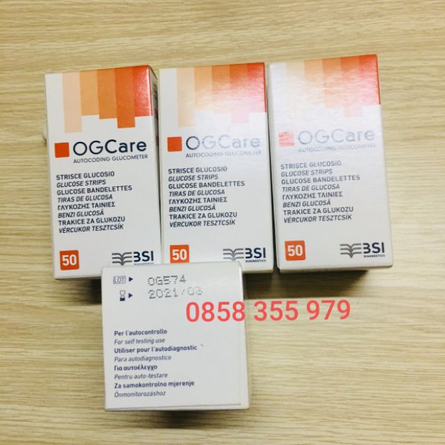 Que Thử Đường Huyết OGCare Hộp 25 - 50 que