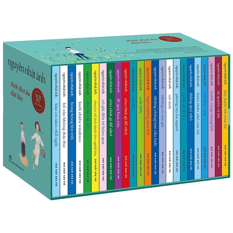 Sách - Thời Thơ Ấu Dài Lâu - Nguyễn Nhật Ánh - Boxset Xanh Ngọt Ngào (Bộ 24 Cuốn) - Tặng Kèm Giấy Note Hình Chữ Nhật