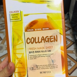 Bebeco collagen fresh mask sheet ( mặt nạ dưỡng da tinh chất collagen )