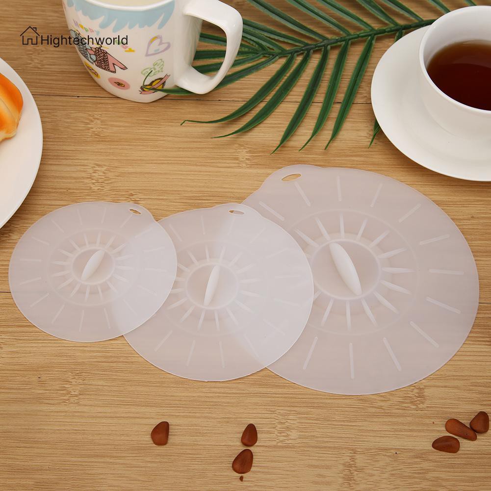 Nắp đậy ly / tô silicone chịu nhiệt chống bụi và chống rò rỉ chất lượng cao an toàn tiện dụng