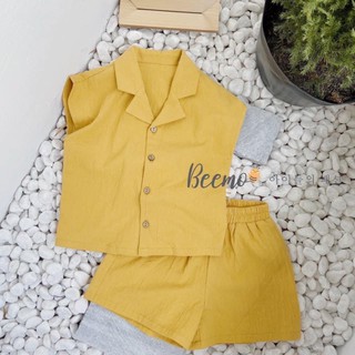 Xả Bộ đũi cổ vest cho bé
