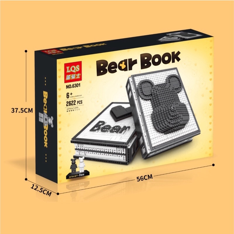 Đồ chơi xếp hình 6301 Lắp ráp bộ sưu tập Gấu Bear Book 2622 Mảnh