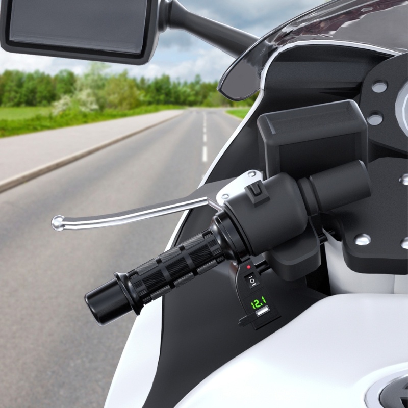 Tay Lái Xe Máy Cách Nhiệt 22mm 7 / 8 &quot;Phong Cách Cruiser