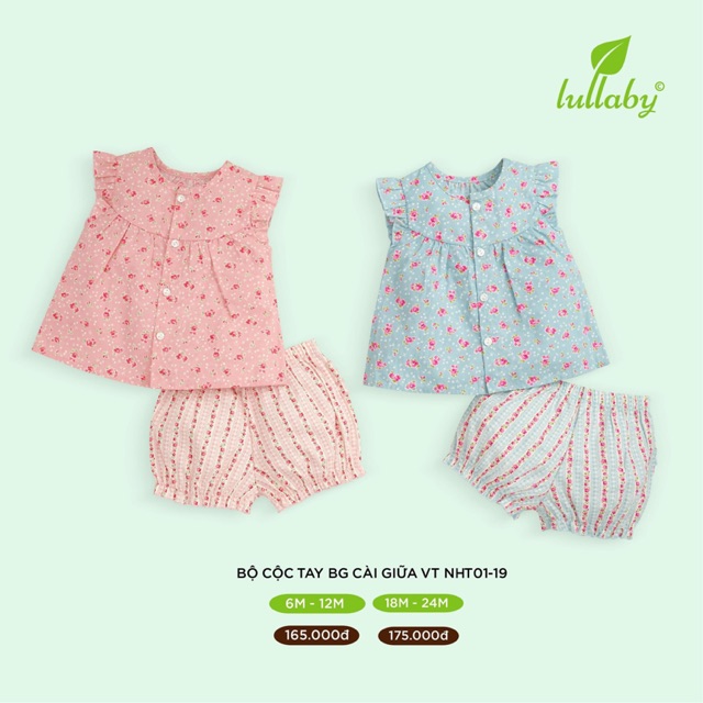 Bộ cộc tay bé gái Lullaby