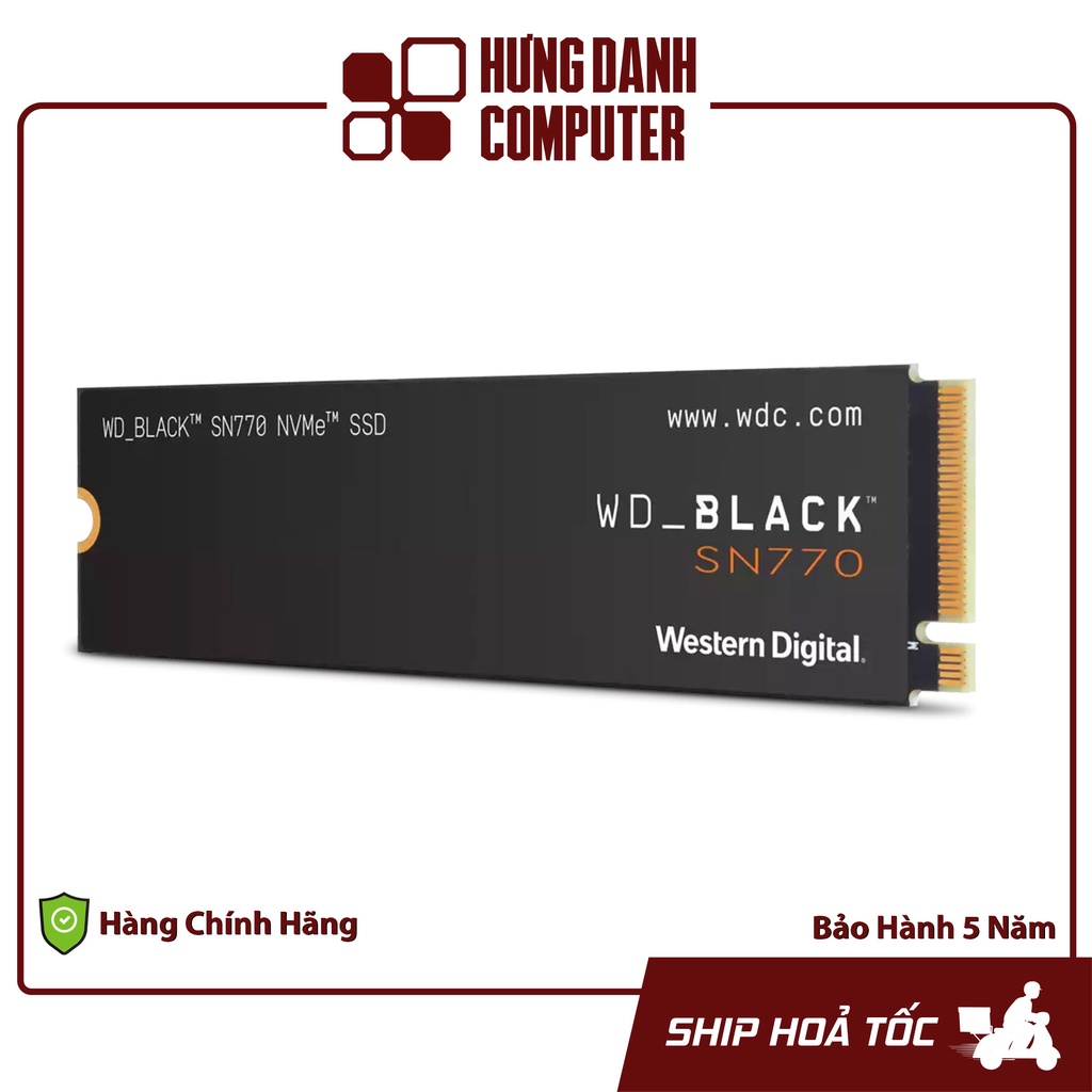 Ổ cứng SSD Western Digital Black SN770 500GB Ghi 5000 MB/s Đọc 4000 MB/s M2 PCIe NVMe Gen 4x4 WDS500G3X0E