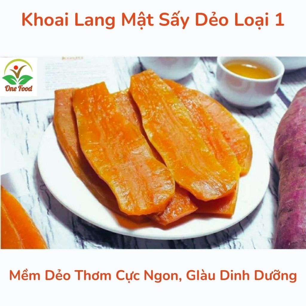 Khoai Lang Mật Sấy Dẻo Đà Lạt, KHOAI LANG SẤY DẺO LOẠI 1, Ngon Thơm Mềm, OneFood68