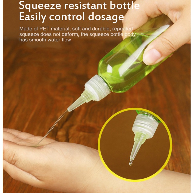 Bình Bóp Rỗng Trong Suốt 20-120ml Có Vòi Nhọn Tiện Dụng Mang Theo Du Lịch