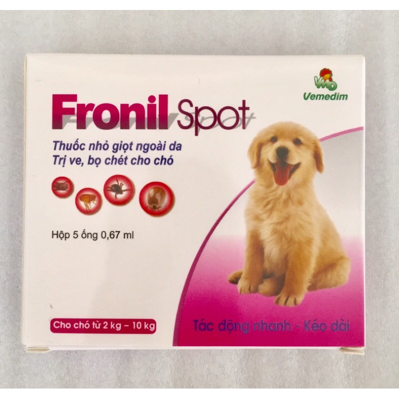 Fronil Spot (Thuốc nhỏ gáy xử lý ve, bọ chét và rận trên chó)