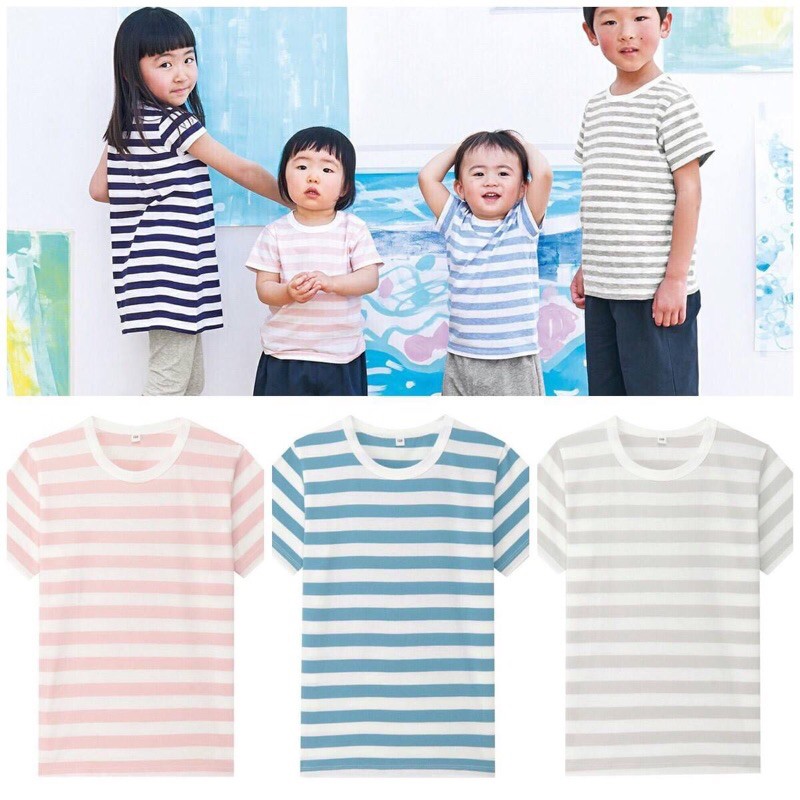 Áo phông Kẻ Muji Nhật bản