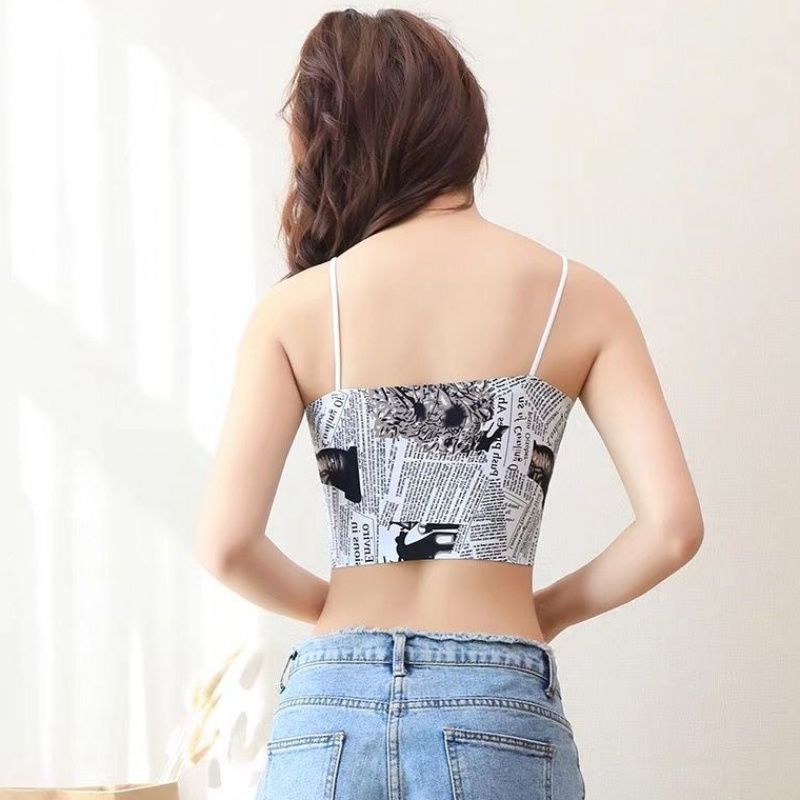 Thời Trang Áo Lót Croptop Vải Lụa Thiết Kế Quyến Rũ Cho Nữ Đầu ống croptop