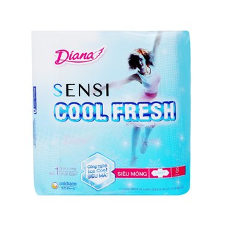 BĂNG VỆ SINH DIANA SENSI COOL FRESH 8 miếng (có cánh)