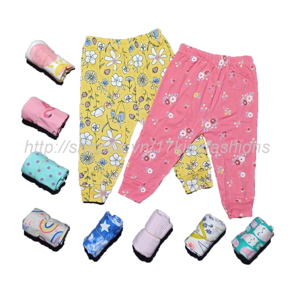 [COMBO 5-10 CHIẾC] Quần Dài Cho Bé, Quần Chục Dài Cotton Chất Đẹp Cho Bé Trai Bé Gái Từ 7 - 17Kg KIDS21007