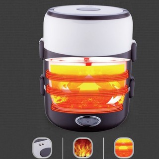 Hộp cơm hâm nóng cắm điện inox 3 tầng