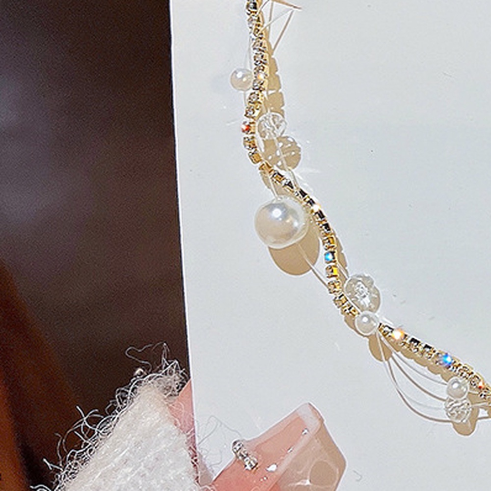 Vòng Cổ Pha Lê Thiết Kế Ba Lớp Phong Cách Hàn Quốc Mới