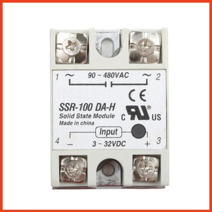 Rơ le bán dẫn SSR, solid stae relay chuyển đổi điện áp từ 3-32VDC thành điện áp 9-480VAC với dòng điện từ 40A-100A