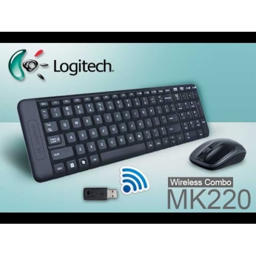 Bộ Bàn Phím Và Chuột Không Dây Logitech MK220