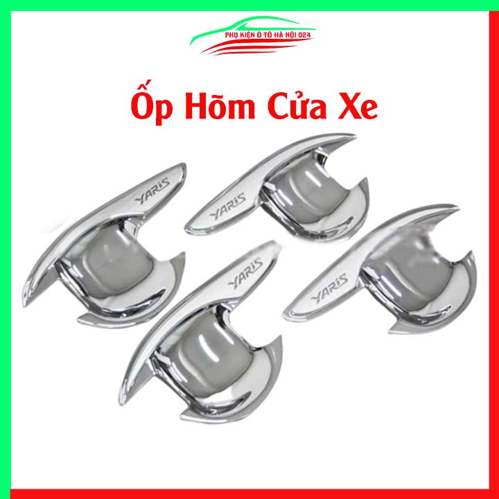 Ốp tay hõm mạ crom Yaris 2014-2015-2016-2017 sáng bóng chống trầy bảo vệ cửa xe ô tô