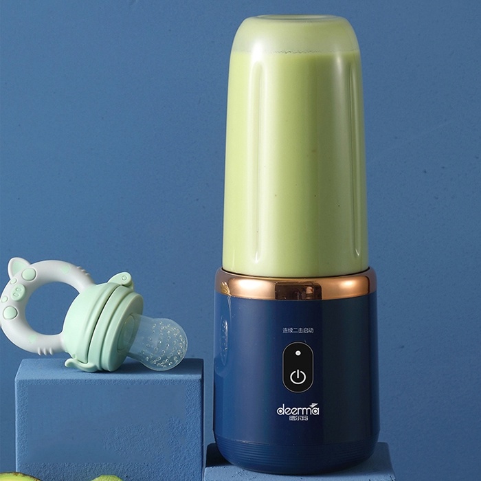 Máy xay sinh tố mini cầm tay 500ml lưỡi sắc bén xay thức ăn và hoa quả nhanh chóng, tiện lợi