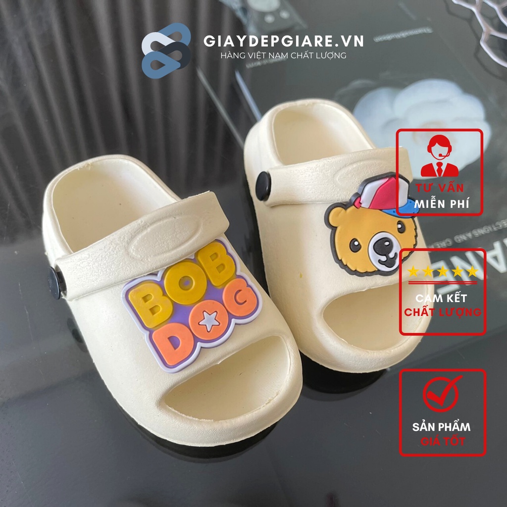 (Size 18-29) Dép Sục Cho Bé Dán Sticker Chú Gấu BOB DOG Dễ Thương Nhẹ Chân Siêu Bền [1180BOBDOG]  - Giaydepgiare.vn