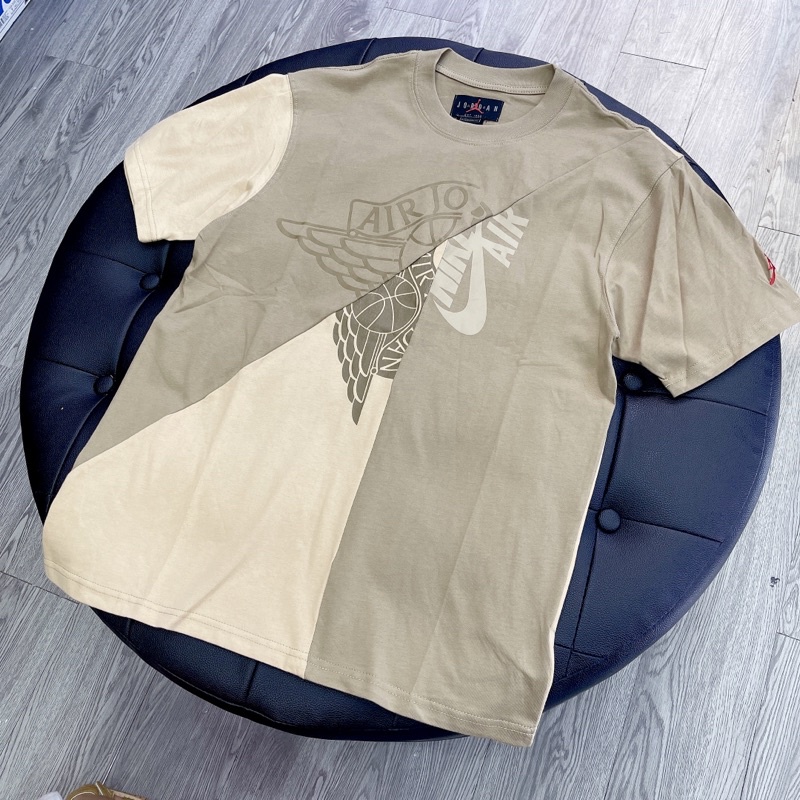 ⚡️ - Áo Tee Travis Scott Cactus Jack x Jordan T-Shirt Khaki/Desert, áo thun Travis Scott Jordan 6
