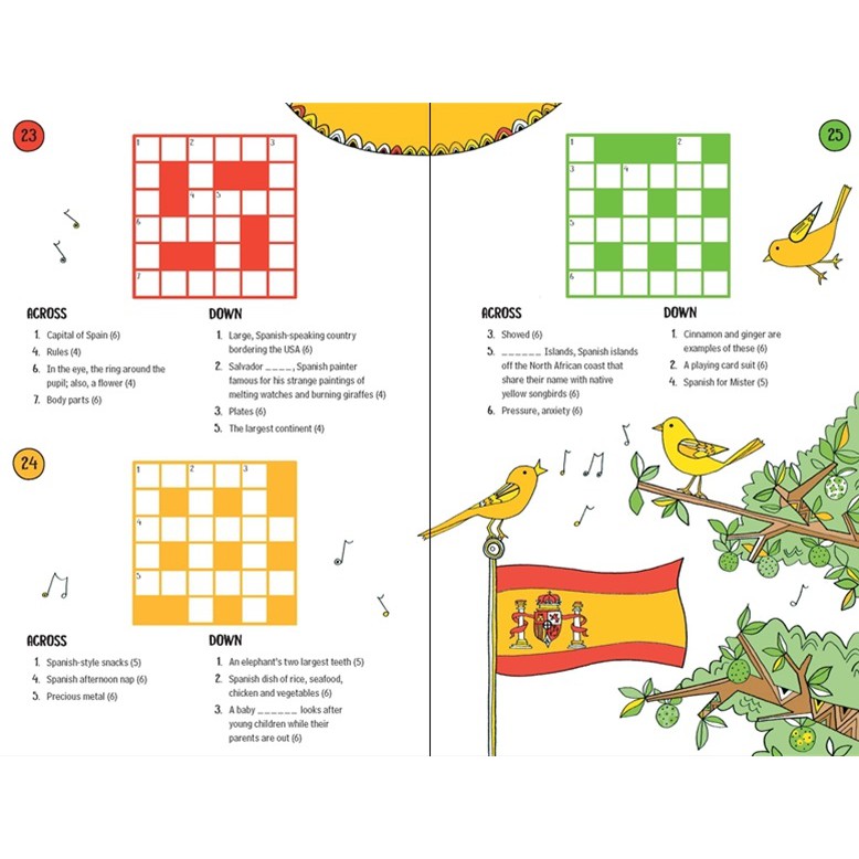 Sách Usborne giải ô chữ tiếng Anh - Travel Crosswords (chủ đề du lịch)