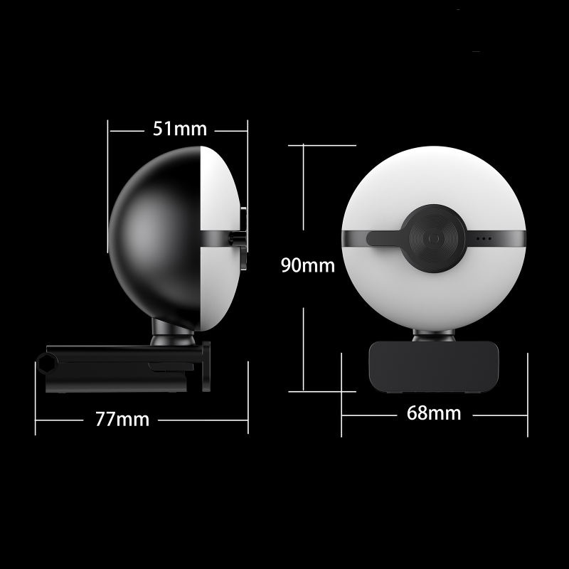 Webcam HD 2K tích hợp mic kèm vỏ bọc ống kính cho laptop | BigBuy360 - bigbuy360.vn