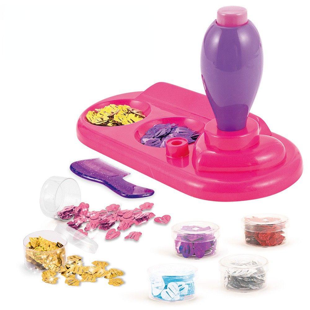 OCEANMAP Bộ Dụng Cụ Tết Tóc Đính Kim Sa Lấp Lánh