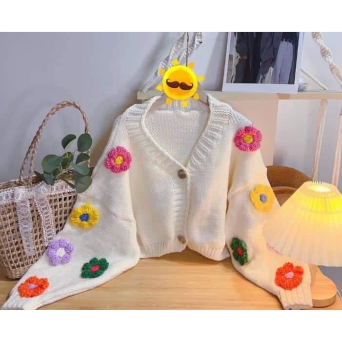 Hoa len handmade trang trí cài áo, áo hai dây, áo thun cài áo mẫu hot