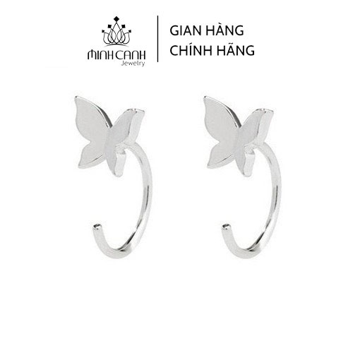 Bông Tai Bạc Nữ Dạng Kẹp Hình Bướm - Minh Canh Jewelry