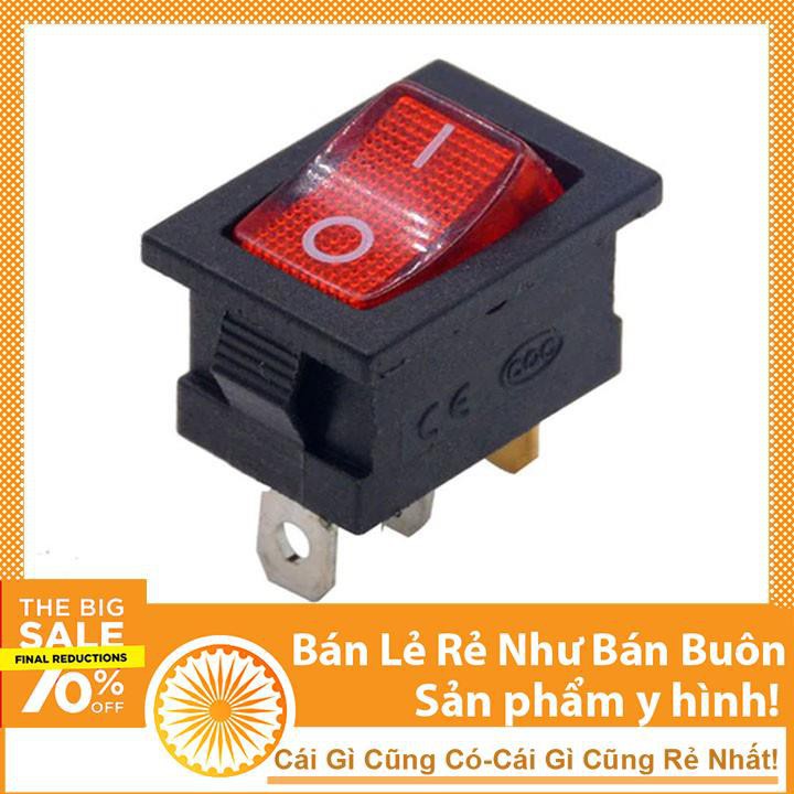 Công Tắc Bập Bênh KCD1 250VAC-6A có Đèn