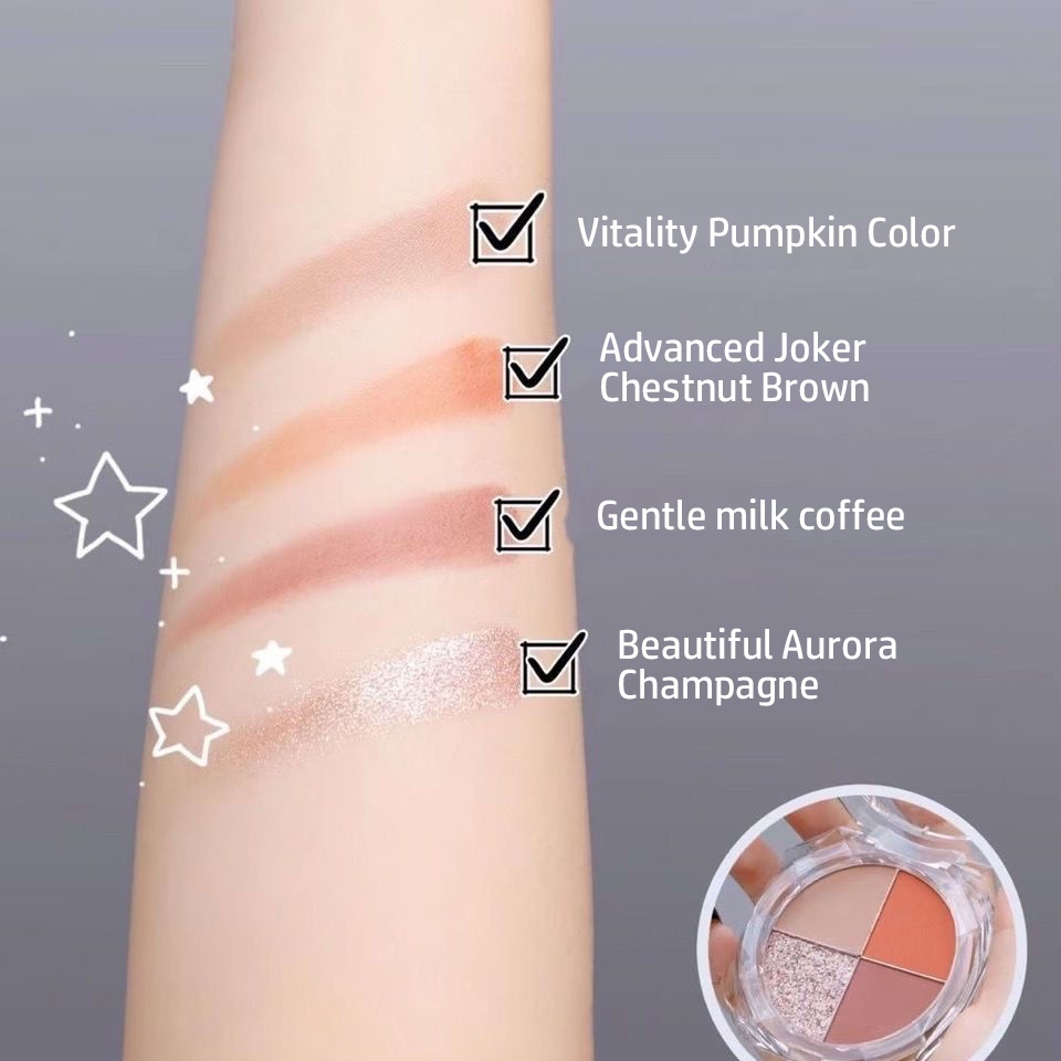 Shezi Bảng Phấn Mắt Bốn Màu Sắc Làm Đẹp