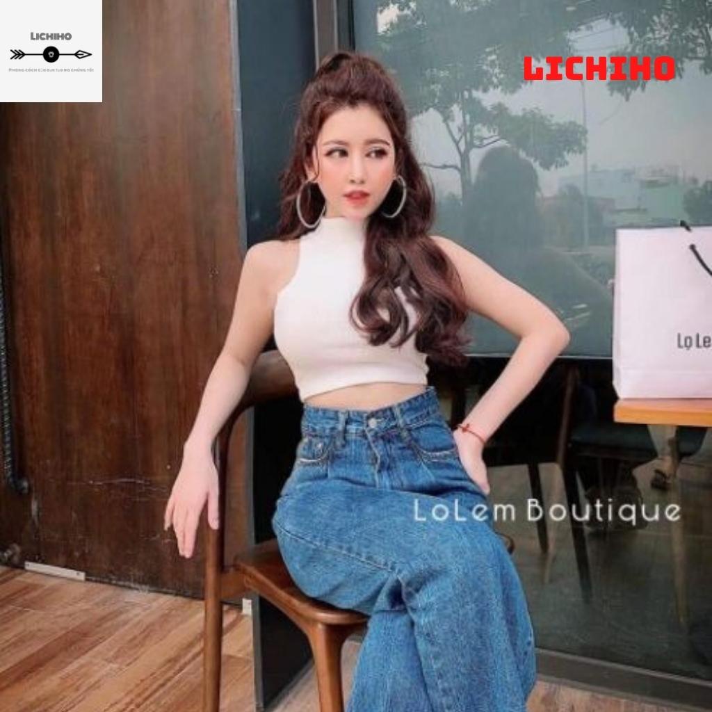 Áo croptop ba lỗ cổ lọ CT07 LICHIHO áo thun nữ chất vải tốt chất lượng | BigBuy360 - bigbuy360.vn