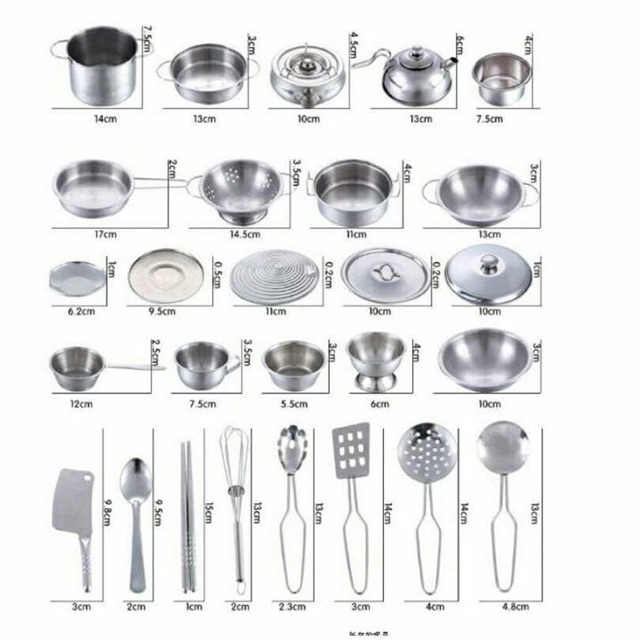 BỘ ĐỒ CHƠI INOX NẤU ĂN 40 MÓN LOẠI 1