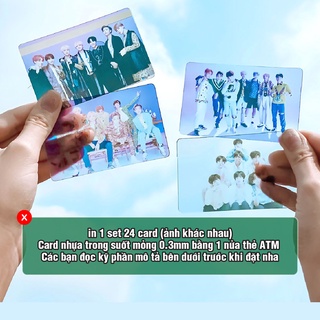 In card nhựa PVC trong suốt bo góc in ảnh khác nhau theo yêu cầu size 8.6x5.4mm