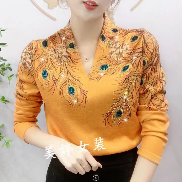 Áo thun vải cashmere kết cấu không đồng đều cao cấp phong cách nước ngoài thời trang thu đông 2021 dành cho nữ