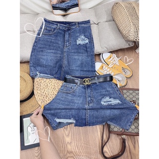[Ảnh thật] Chân váy jean co giãn
