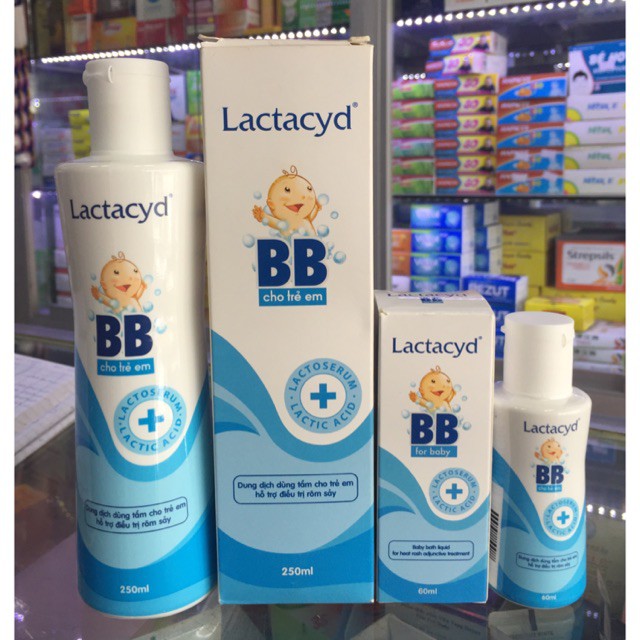 Sữa Tắm Gội Cho Bé 🧴 LACTACYD BB 🧴 Trị Rôm Sảy Và Hăm Kẽ Chai 250ml