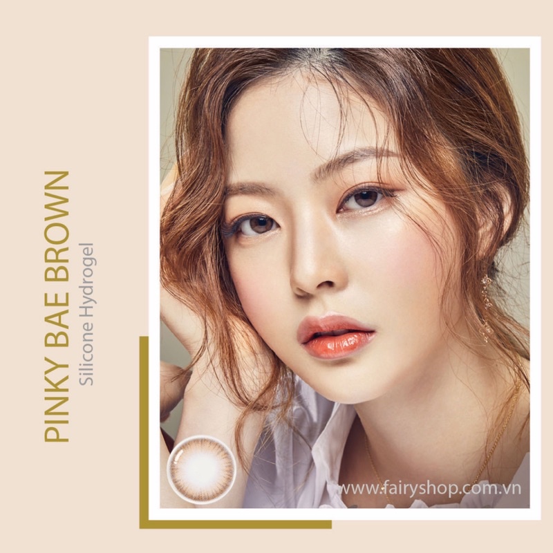 Kính Áp Tròng Pinky Bae BROWN 14.0mm - Kính Áp Tròng FAIRY SHOP CONTACT LENS - độ cận 0 đến 8