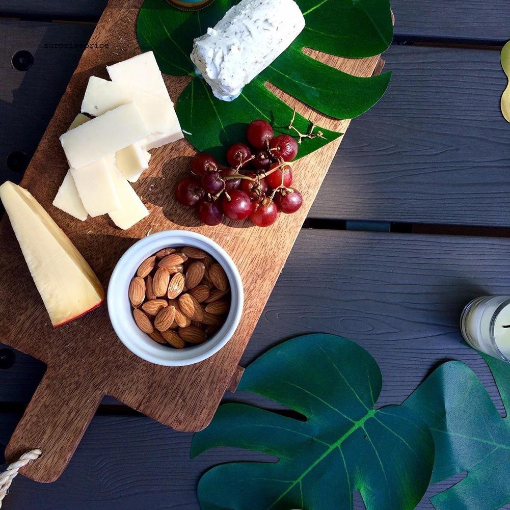 Set 12 lá cây nhiệt đới bằng vải dùng trang trí đa năng tiện dụng