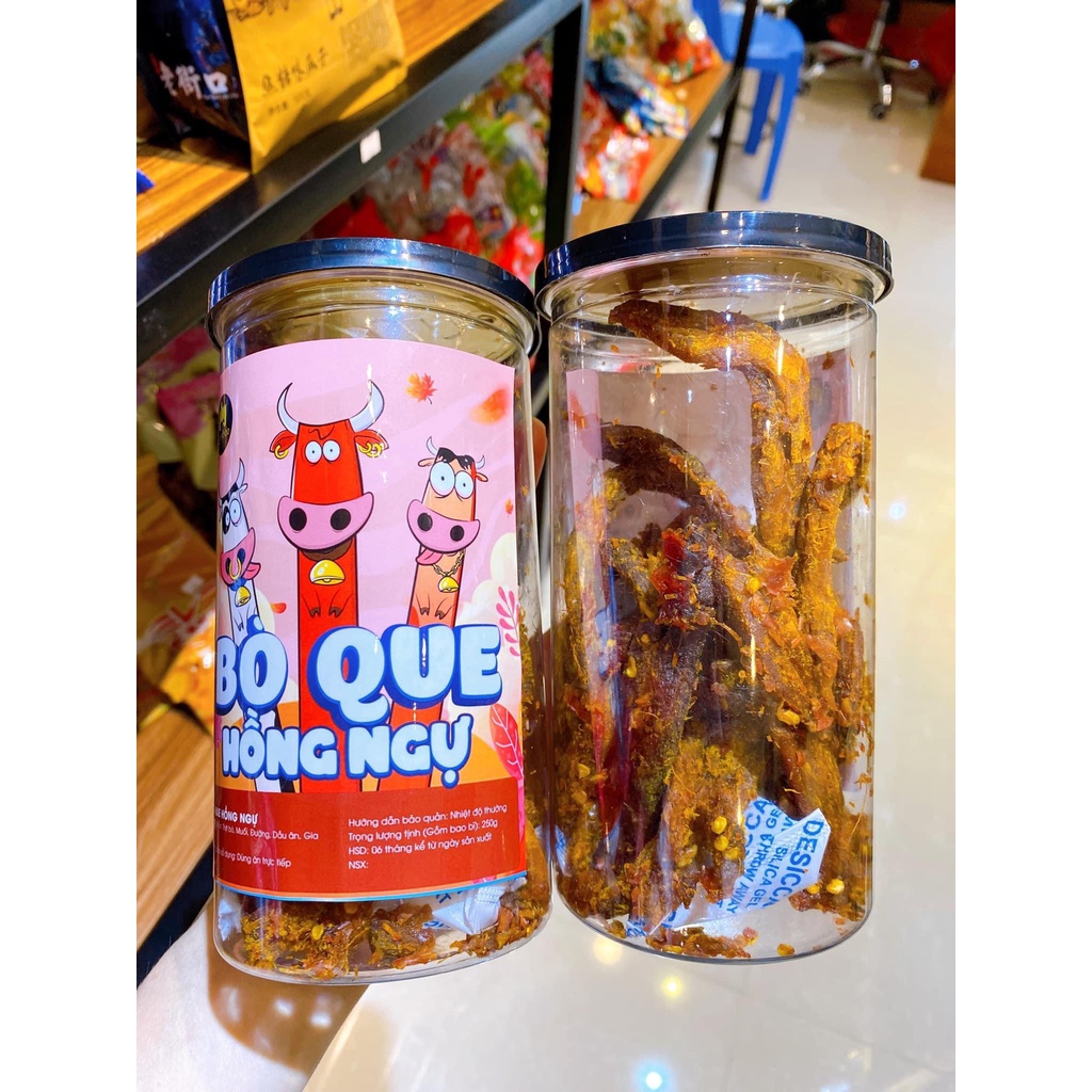 Khô bò que Hồng Ngự hũ 250g siêu ngon Date Mới