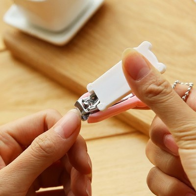 Bấm móng tay móc khóa hình thú dễ thương, ngộ nghĩnh - Chất liệu thép không gỉ, nhựa - BooMart